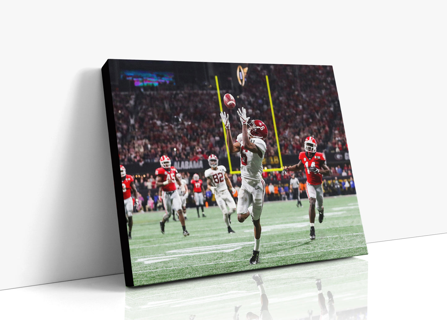 Alabama Canvas - DeVonta Smith Title Catch - Championship Sealed