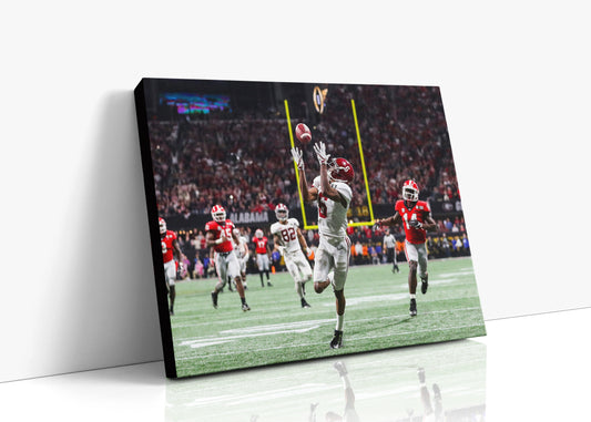 Alabama Canvas - DeVonta Smith Title Catch - Championship Sealed
