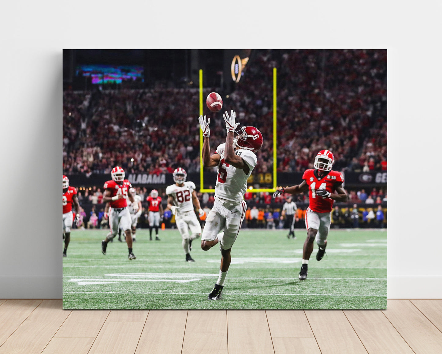 Alabama Print - DeVonta Smith Title Catch - Championship Sealed
