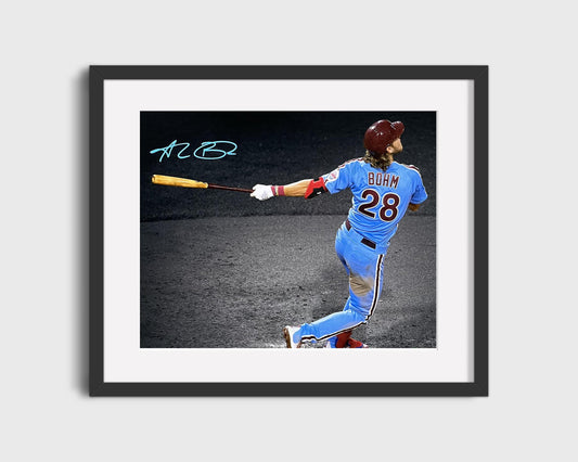 Alec Bohm Autograph Print - Phillies Swing - Bohm Blast