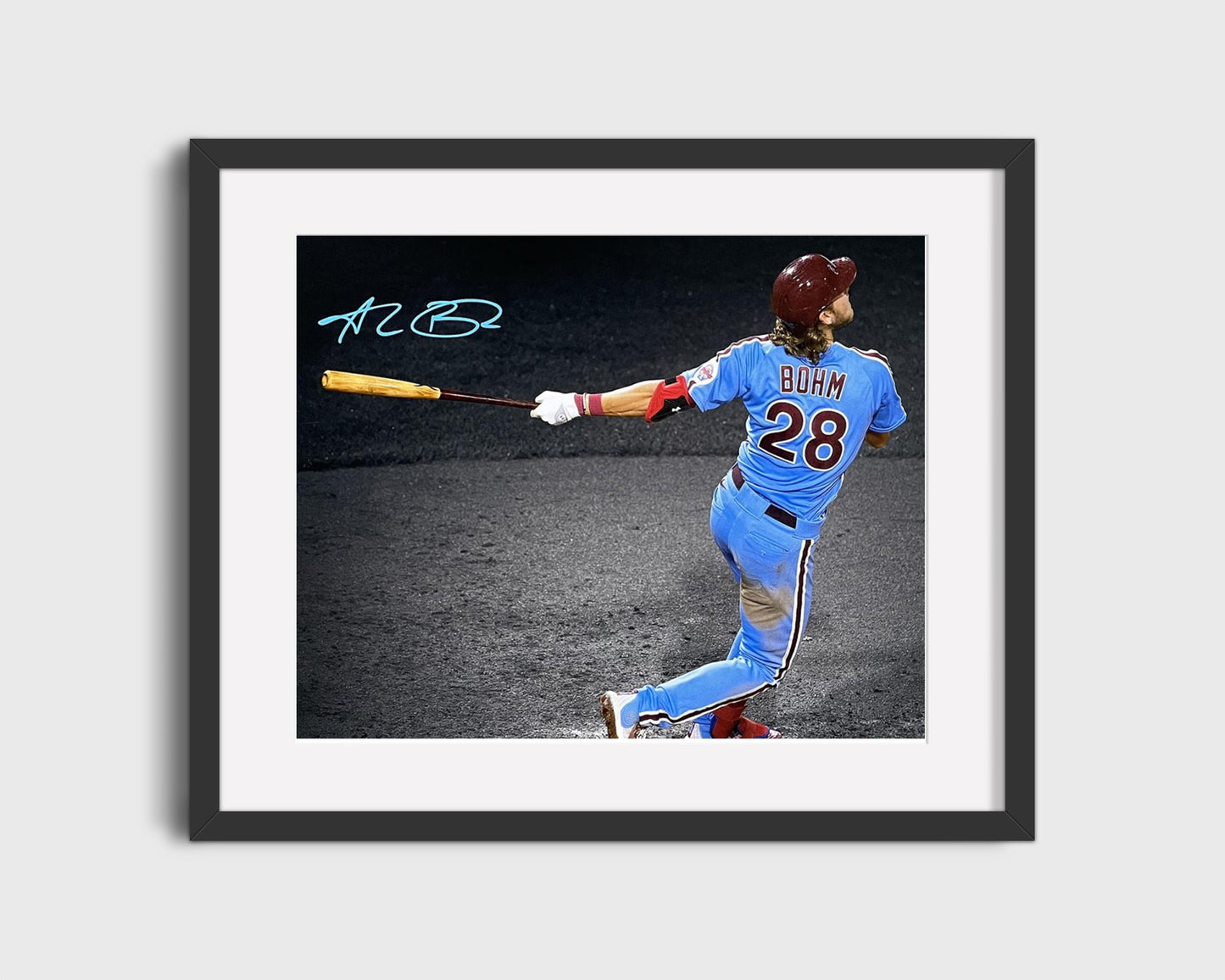 Alec Bohm Autograph Print - Phillies Swing - Bohm Blast