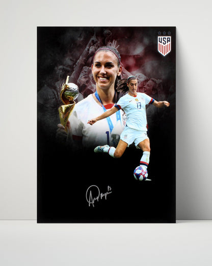 Alex Morgan Unframed Autograph Print - Team USA - Trophy Moment