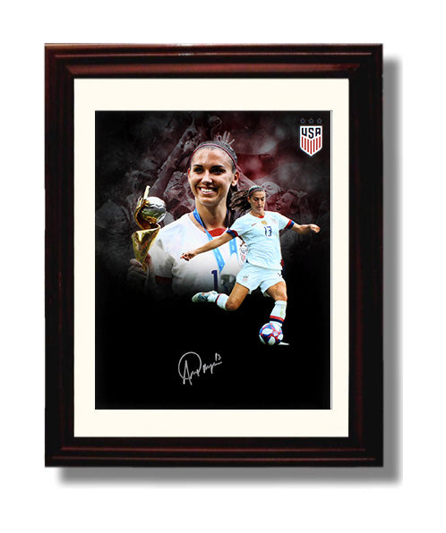Alex Morgan Autograph Print - Team USA - Trophy Moment