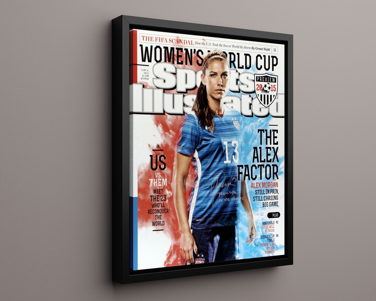 Alex Morgan Autograph Print - Team USA - World Cup Focus