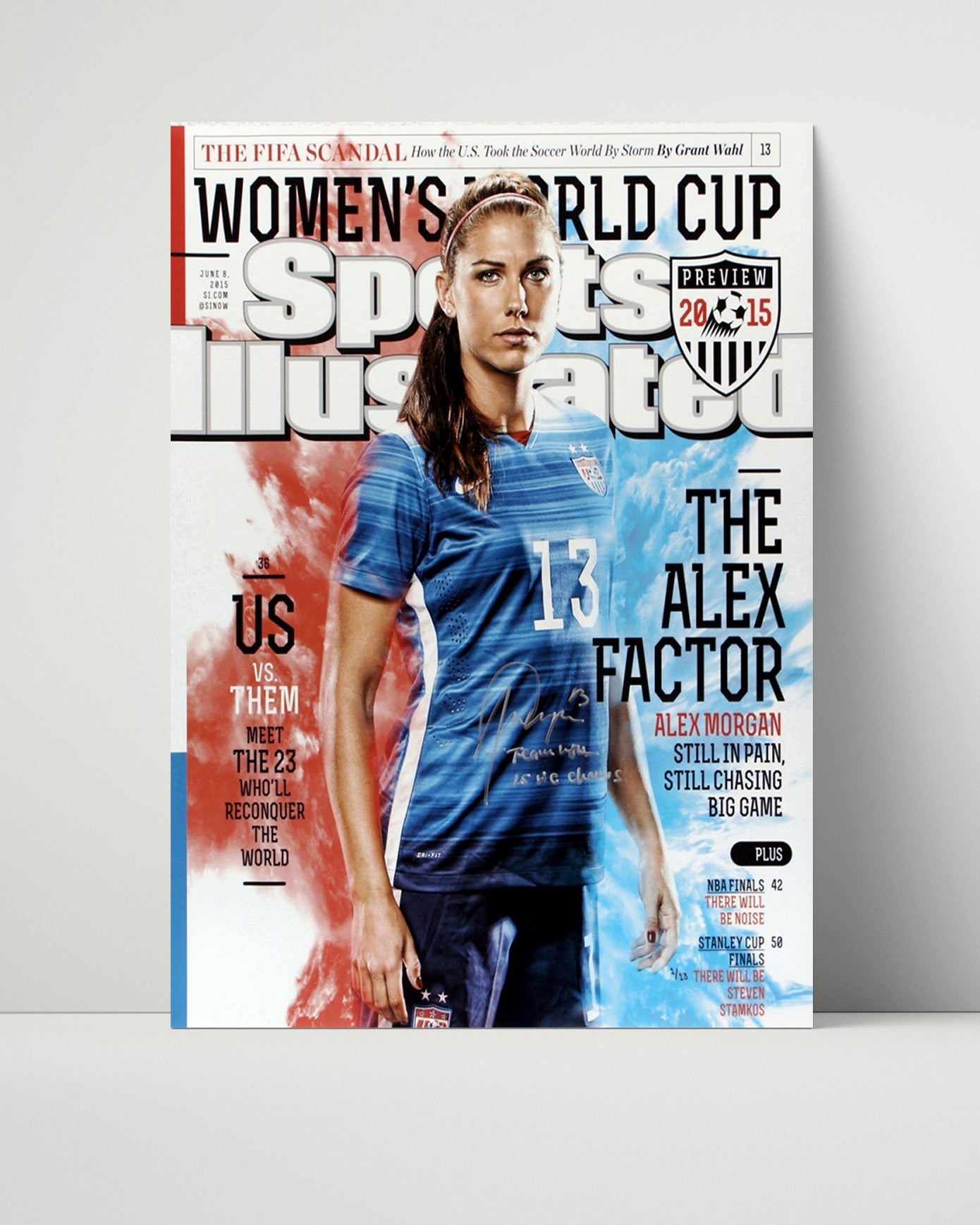 Alex Morgan Autograph Print - Team USA - World Cup Focus