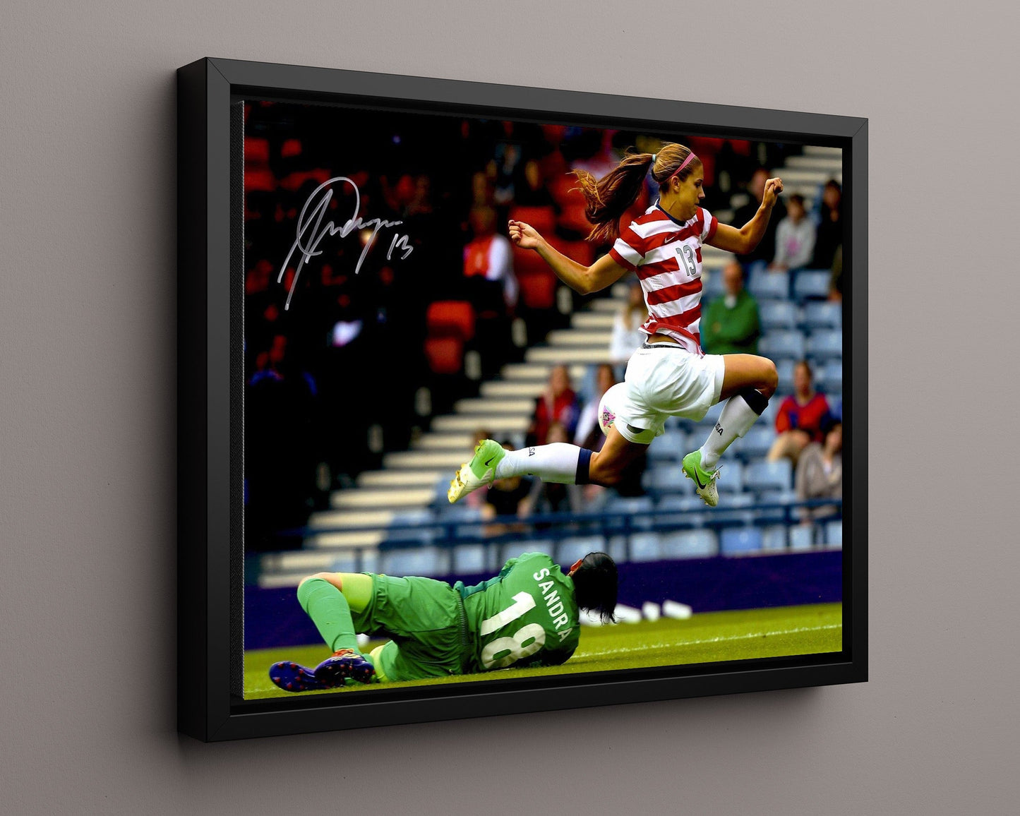 Alex Morgan USA Autograph Print - Flying Forward