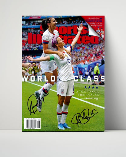 Alex Morgan and Megan Rapinoe Unframed Autograph Print - Team USA - World Champions SI Cover