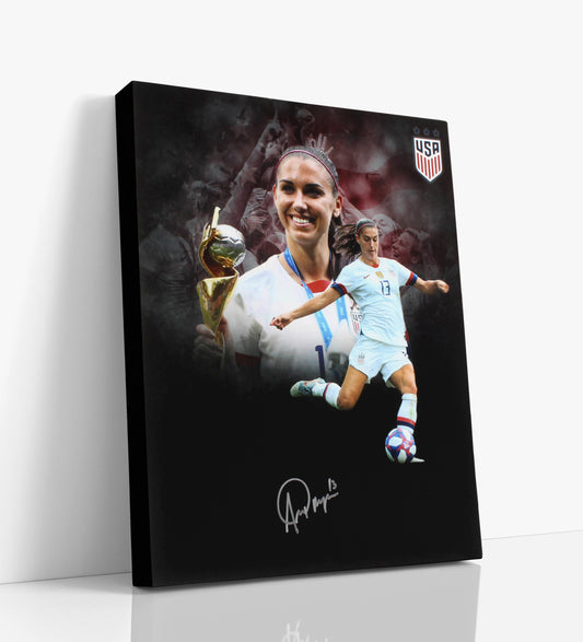 Alex Morgan Autograph Canvas -Team USA - Trophy Moment