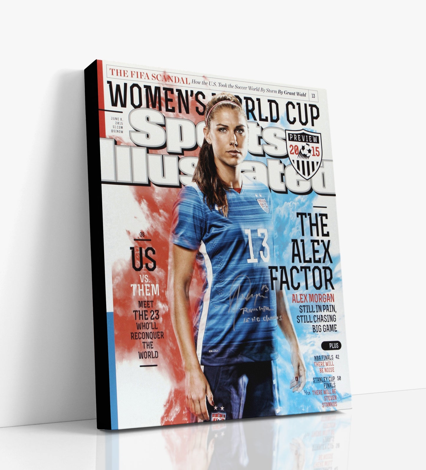 Alex Morgan Autograph Canvas -Team USA - World Cup Focus