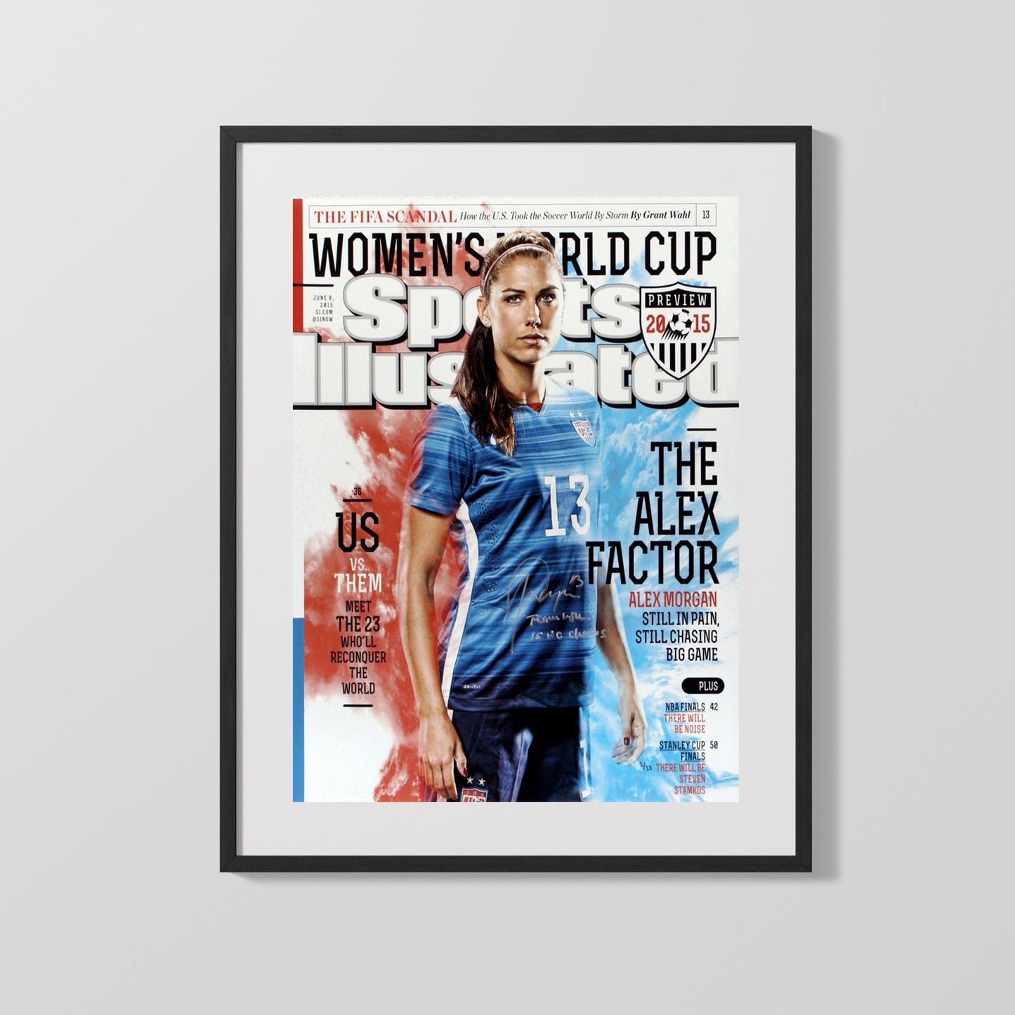 Alex Morgan Autograph Print - Team USA - World Cup Focus