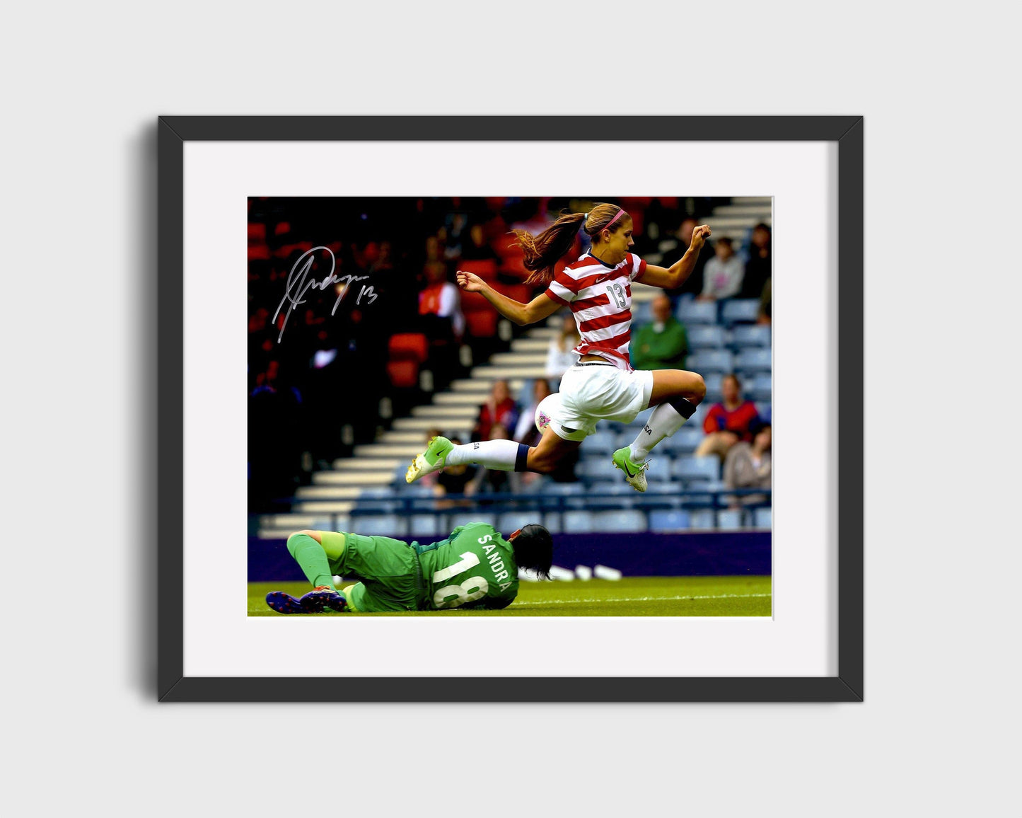 Alex Morgan USA Autograph Print - Flying Forward