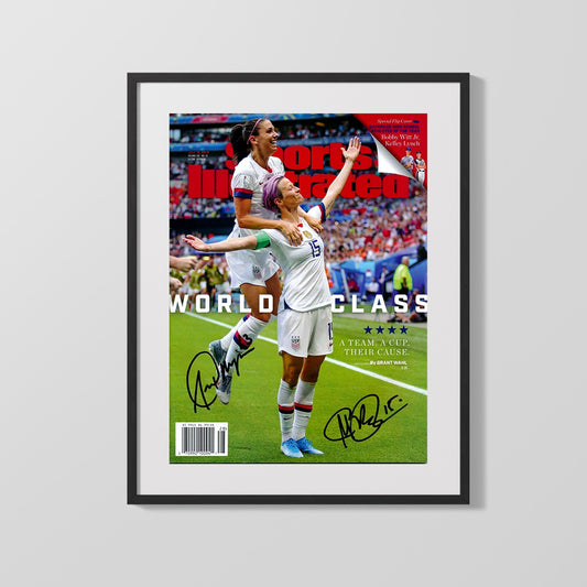 Alex Morgan and Megan Rapinoe Autograph Print - Team USA - World Champions SI Cover