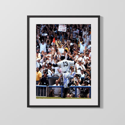 Alex Rodriguez Autograph Print - Hands Up Cheering - Fans Go Wild