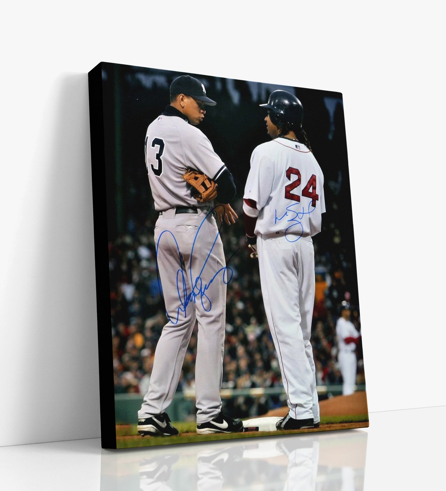 Alex Rodriguez Autograph Print - Rivals at First - Yanks-Sox Aside