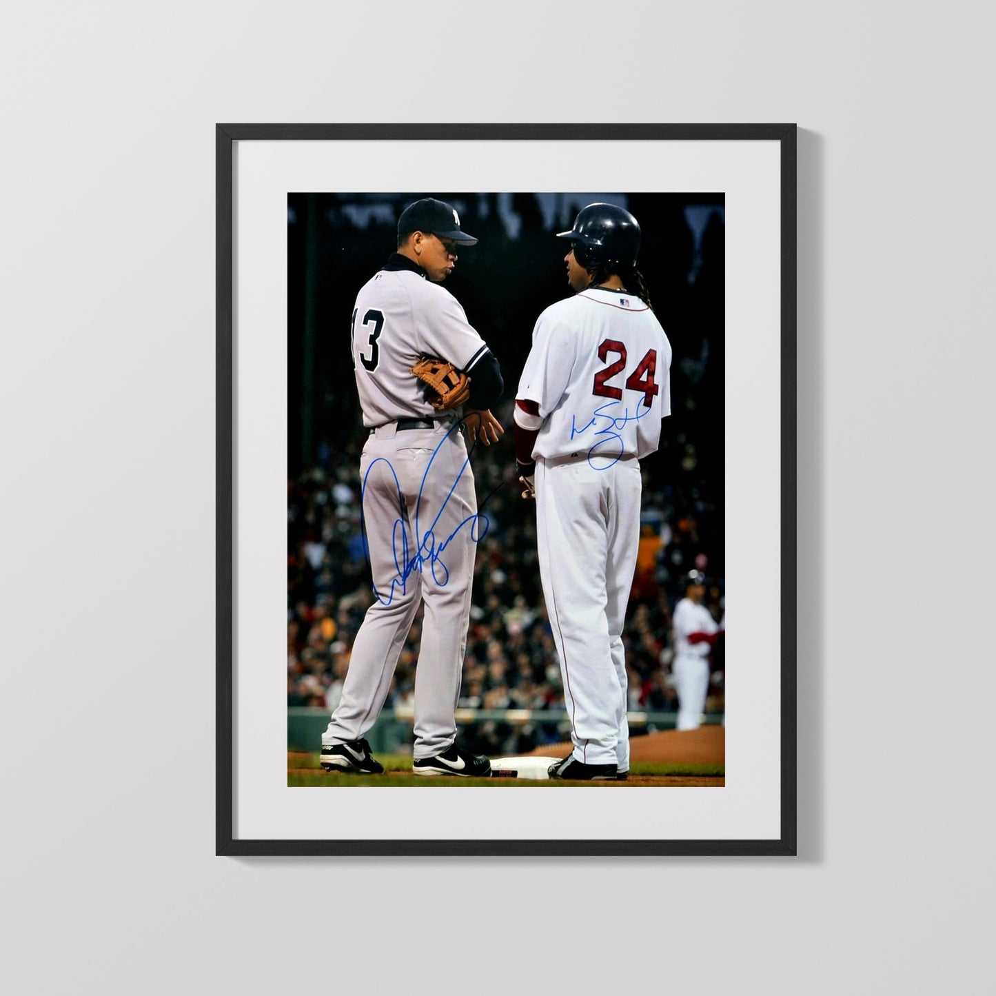 Alex Rodriguez Autograph Print - Rivals at First - Yanks-Sox Aside