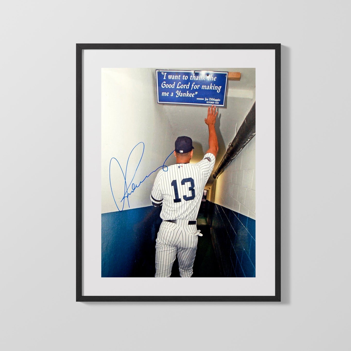 Alex Rodriguez Autograph Print - Yankee Tunnel - Thank the Lord