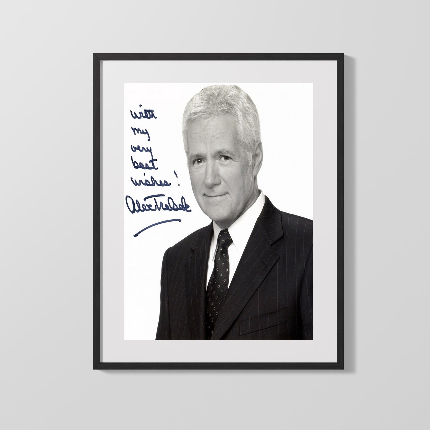 Alex Trebek - Jeopardy Host - Autograph Print