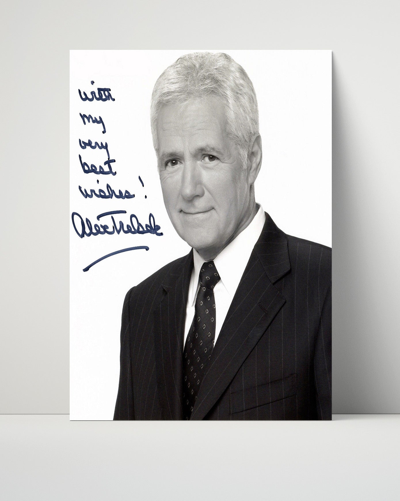 Alex Trebek - Jeopardy Host - Autograph Print Unframed