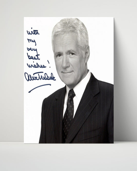 Alex Trebek - Jeopardy Host - Autograph Print Unframed