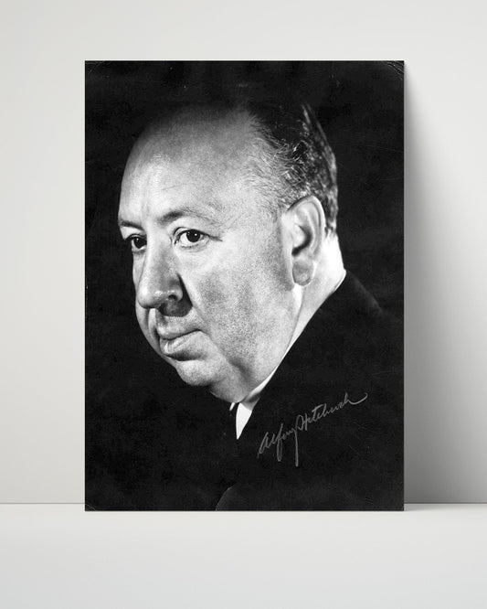 Alfred Hitchcock - Director Portrait - Autograph Print Unframed