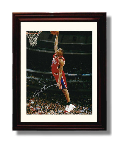 Allen Iverson Autograph Print - 76ers Dunk - Answer in the Air