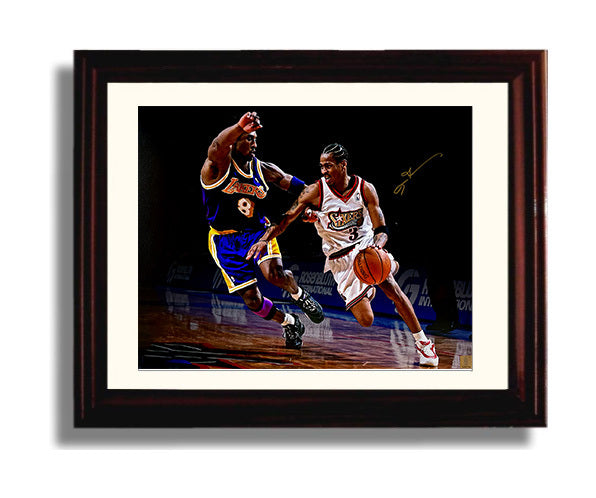 Allen Iverson Autograph Print - Sixers vs Lakers - Answer vs Mamba