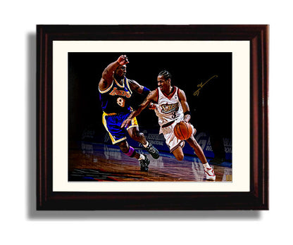 Allen Iverson Autograph Print - Sixers vs Lakers - Answer vs Mamba