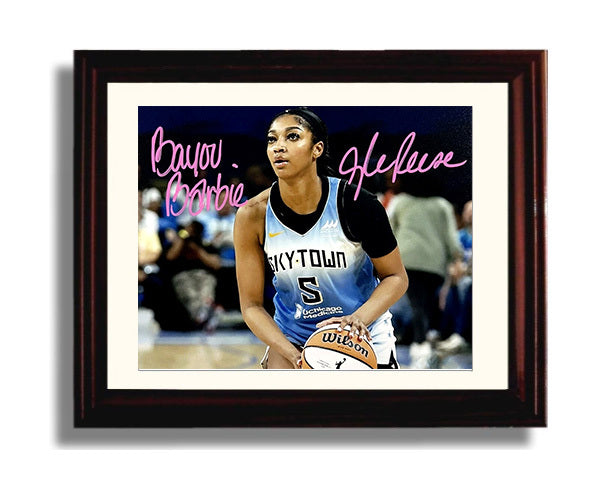 Angel Reese Autograph Print - Bayou Barbie - Sky Queen