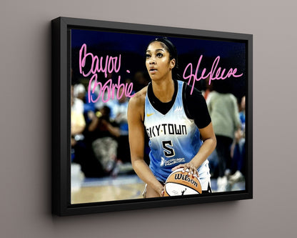 Angel Reese Autograph Print - Bayou Barbie - Sky Queen