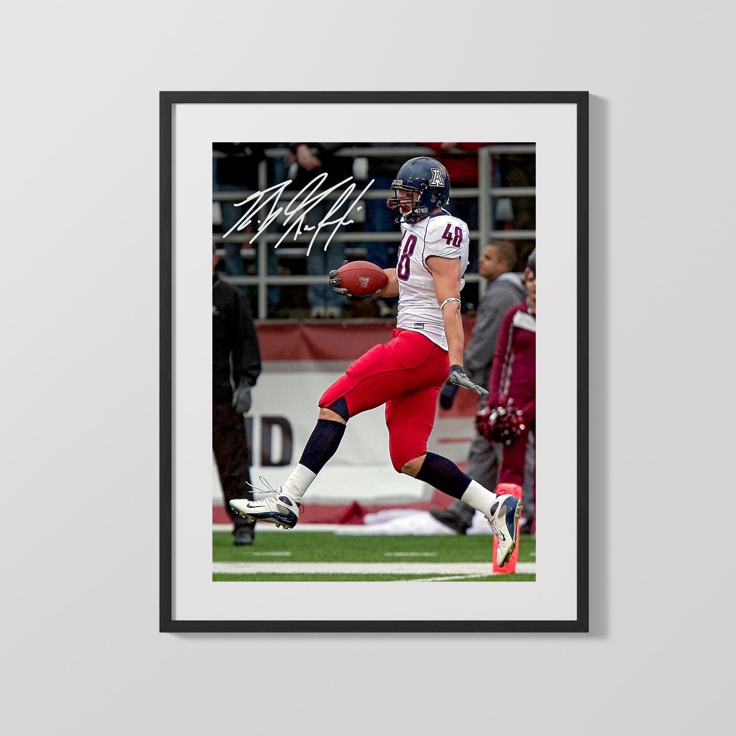 Arizona Autograph Print - Rob Gronkowski TD Run - Wildcat Spike King