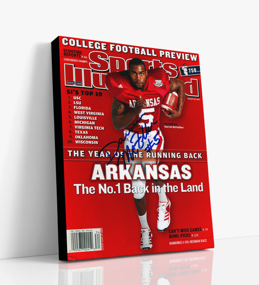 Arkansas Autograph Canvas - Darren McFadden - Razorback Rocket