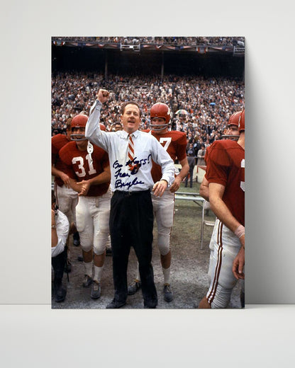 Arkansas Autograph Print - Frank Broyles - Hog Commander