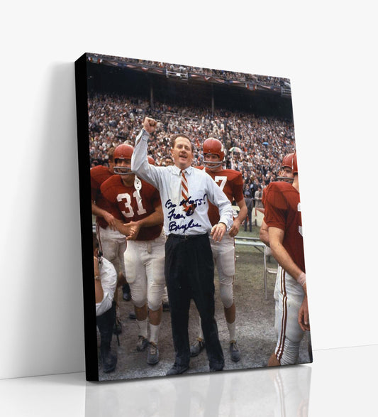 Arkansas Autograph Canvas - Frank Broyles - Hog Commander