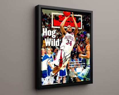 Arkansas Autograph SI Print - Corliss Williamson Hog Wild - Title Time