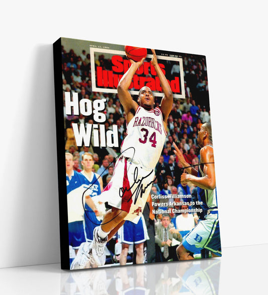 Arkansas Autograph SI Canvas - Corliss Williamson Hog Wild - Title Time
