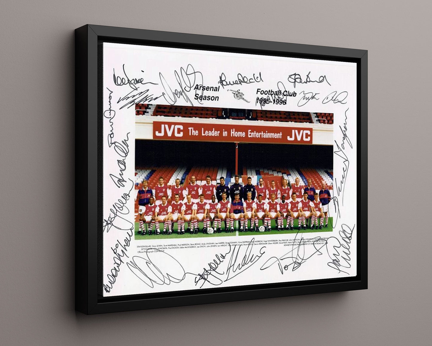 Arsenal - 1995 96 Squad - Team Signed