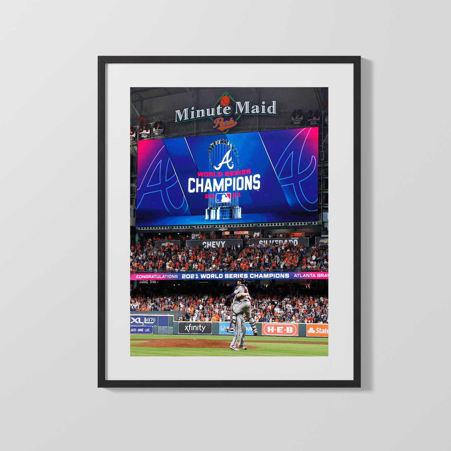 Atlanta Braves Autograph Print - 2021 World Champions - Title Town