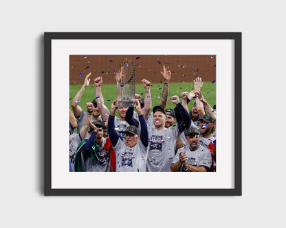 Atlanta Braves Autograph Print - Championship Trophy - Glory Raised High