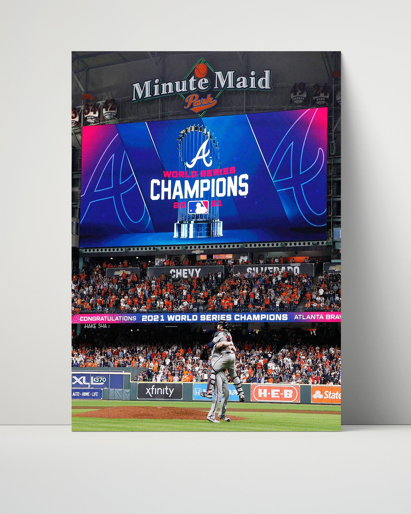 Atlanta Braves Autograph Poster - 2021 World Champions - Title Town