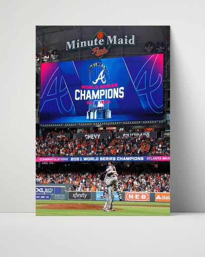 Atlanta Braves Autograph Poster - 2021 World Champions - Title Town