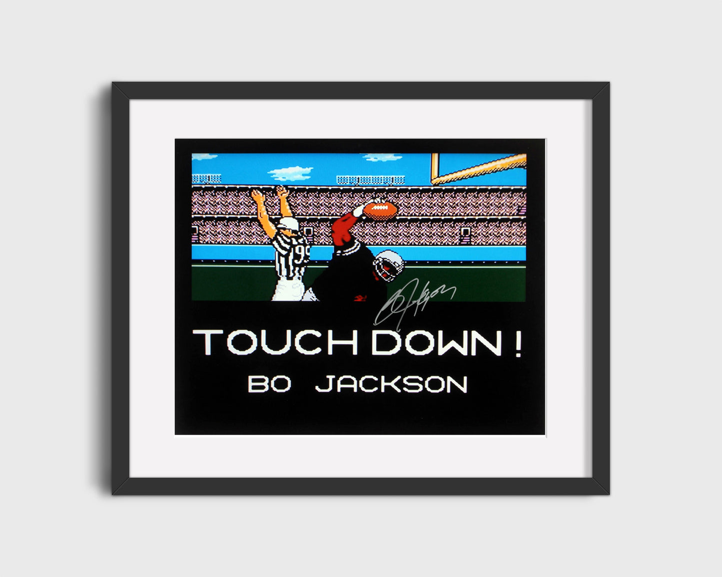 Auburn Autograph Print - Bo Jackson Tecmo Bowl - 8-Bit Legend