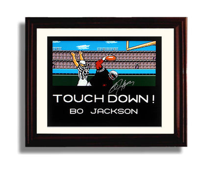 Auburn Autograph Print - Bo Jackson Tecmo Bowl - 8-Bit Legend