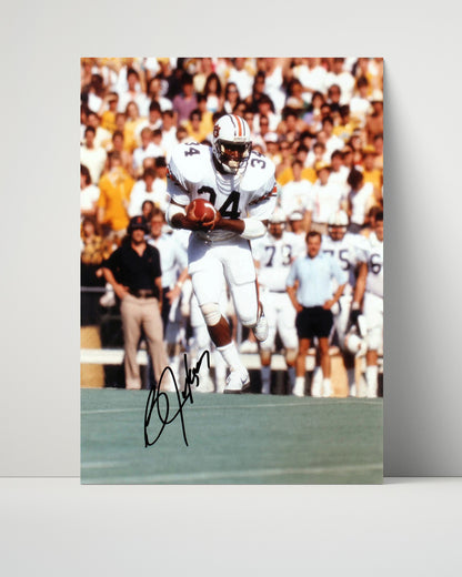 Auburn Autograph Print - Bo Jackson White Jersey - All-Time Great