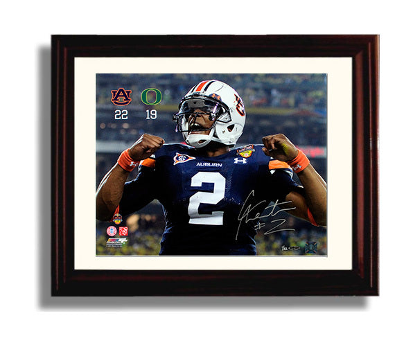 Auburn Autograph Print - Cam Newton Fiesta Bowl - Ducks Defeated