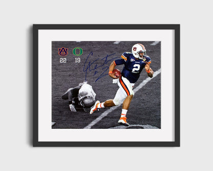 Auburn Autograph Print - Cam Newton Scramble - Title Town Run