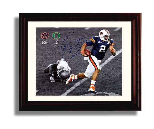 Auburn Autograph Print - Cam Newton Scramble - Title Town Run