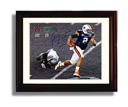 Auburn Autograph Print - Cam Newton Scramble - Title Town Run