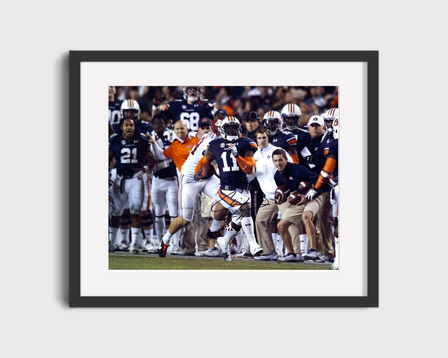 Auburn Autograph Print - Kick Six Chris Davis - Still running