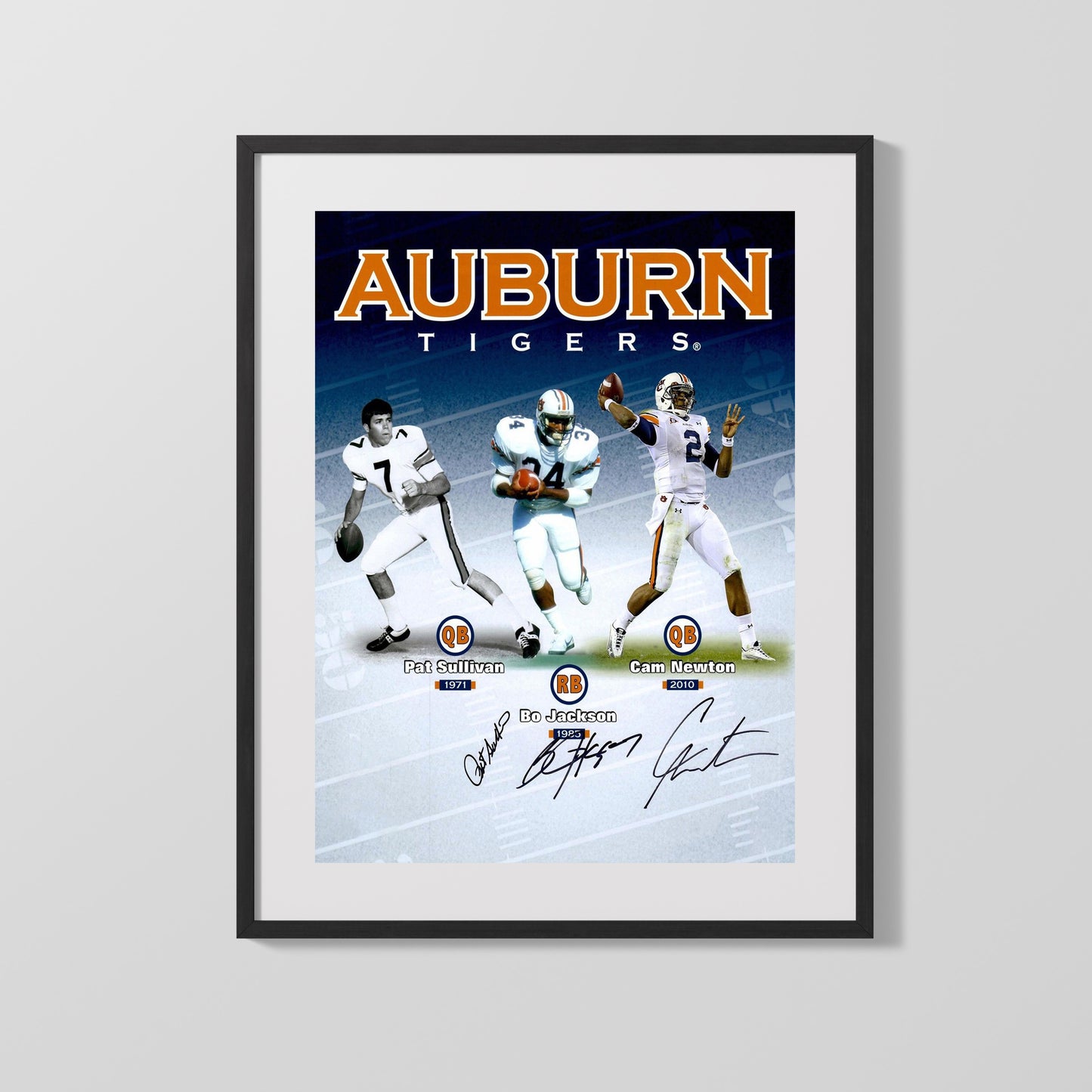 Auburn Autograph Print - Tigers Legends - Sullivan Bo & Cam