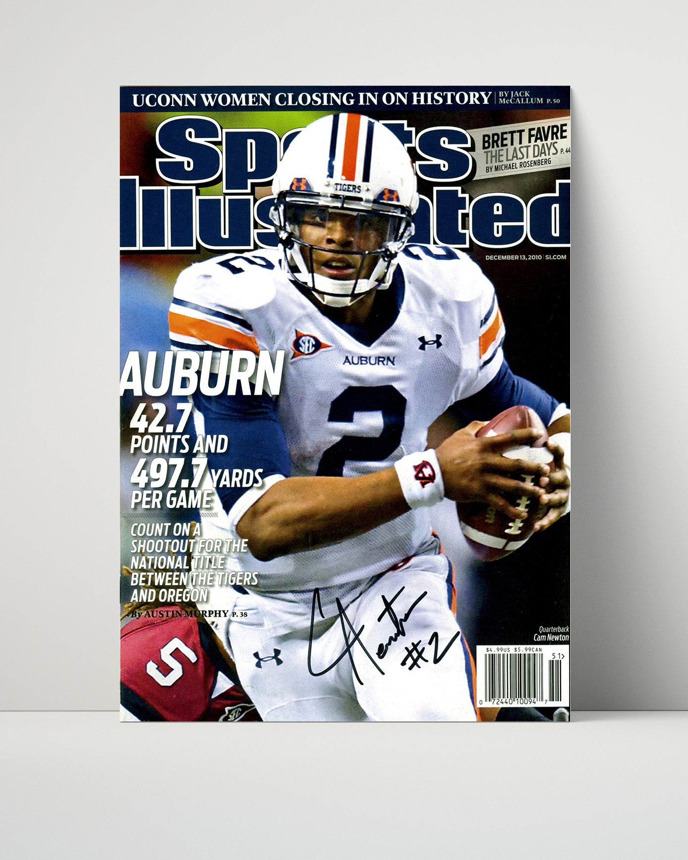 Auburn Autograph SI Print - Cam Newton - Heisman Season